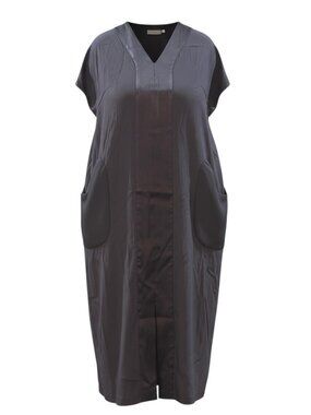 Midi Dress with Satin Insert